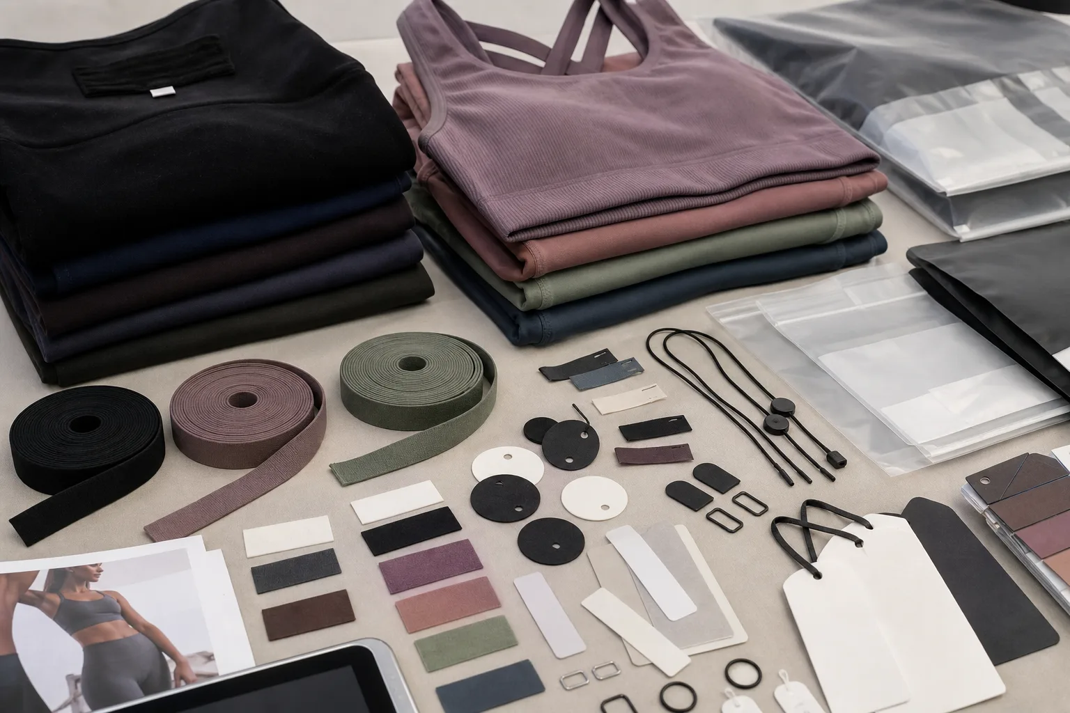 Private label branding preparation for yoga apparel manufacturing buyers