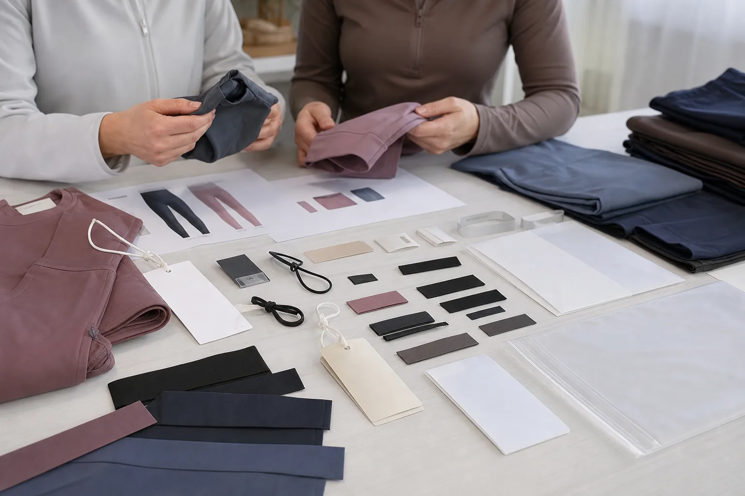 Private label branding preparation for yoga apparel manufacturing buyers