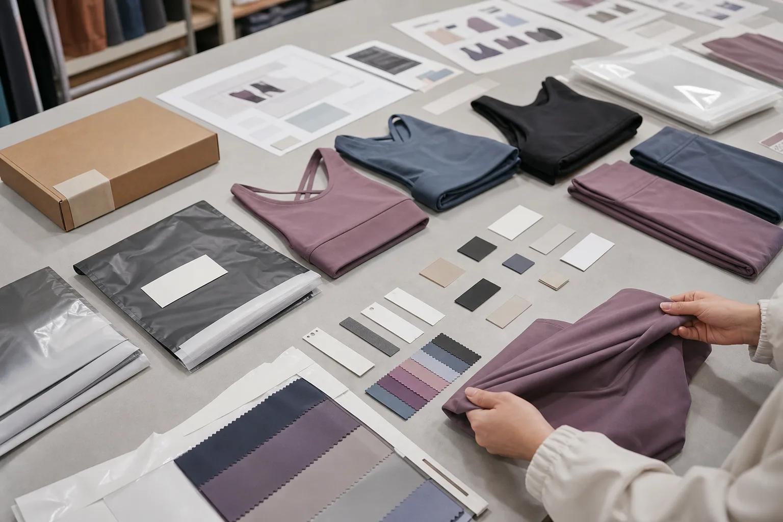 Private label branding preparation for yoga apparel manufacturing buyers