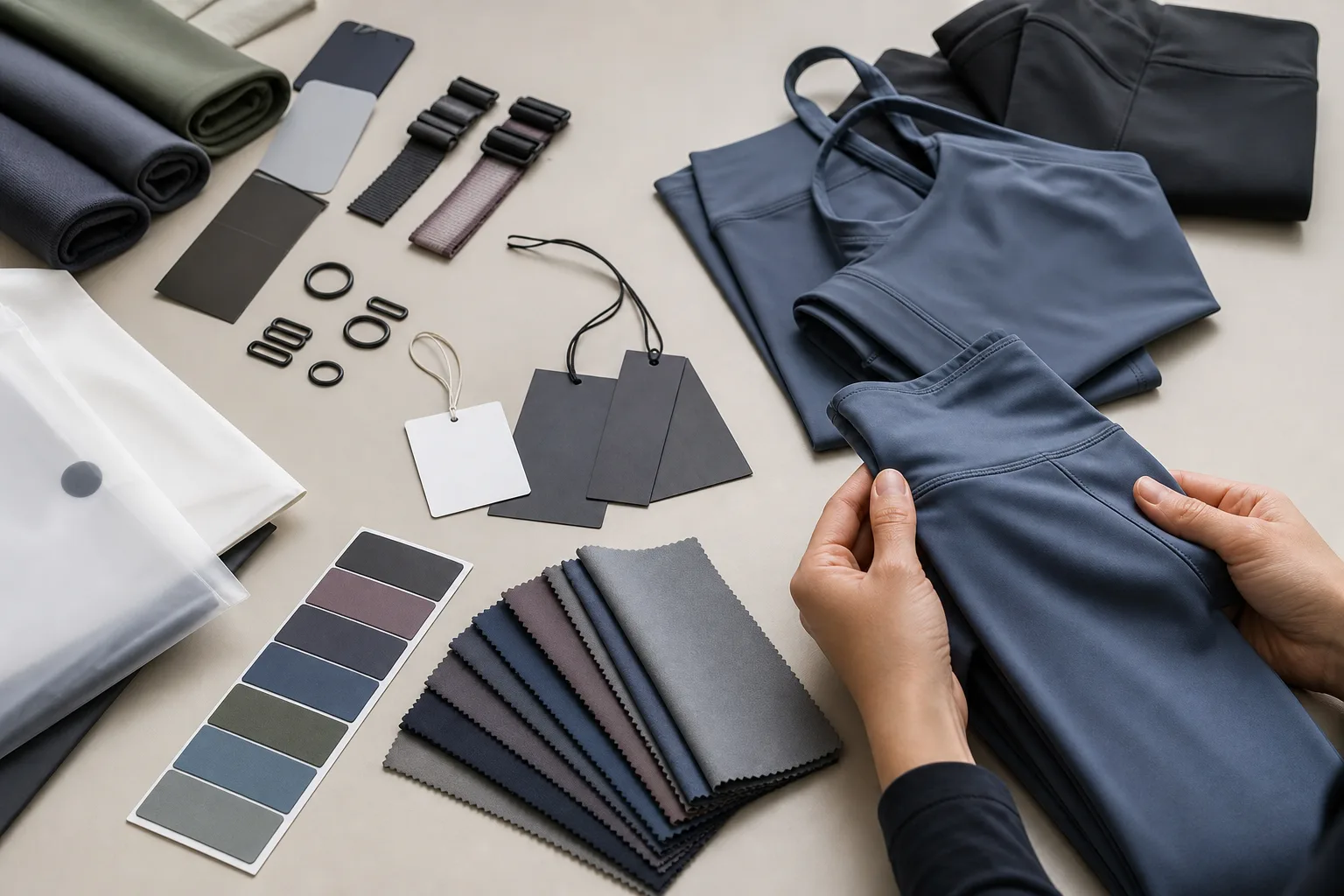 Private label branding preparation for yoga apparel manufacturing buyers