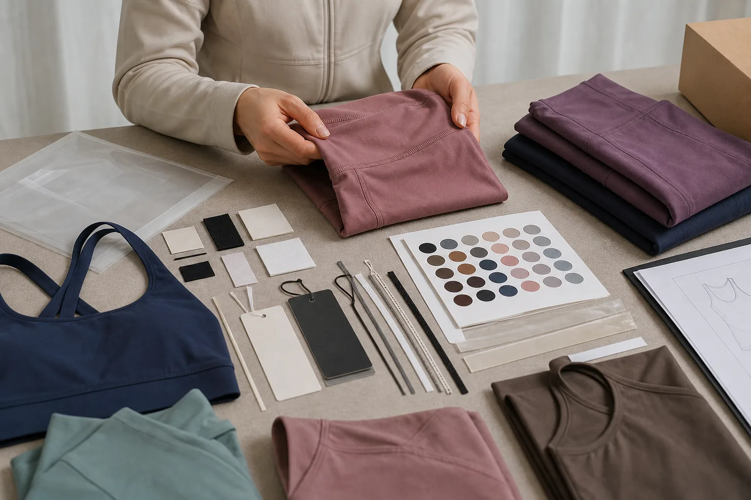 Private label branding preparation for yoga apparel manufacturing buyers