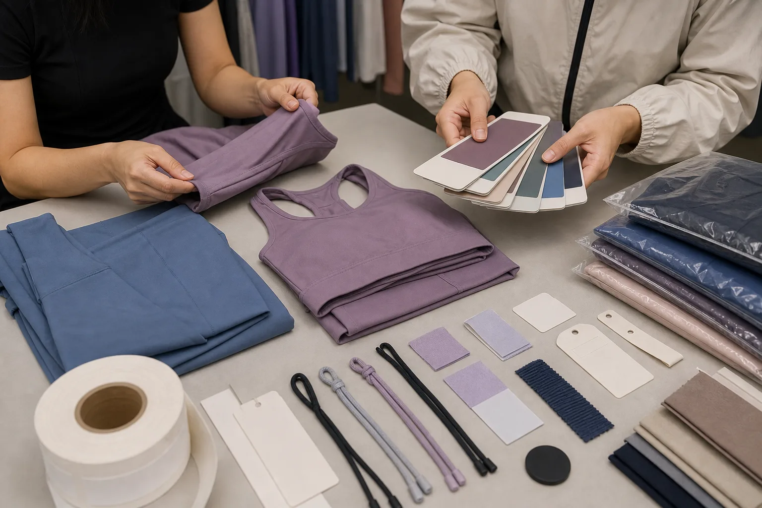 Private label branding preparation for yoga apparel manufacturing buyers