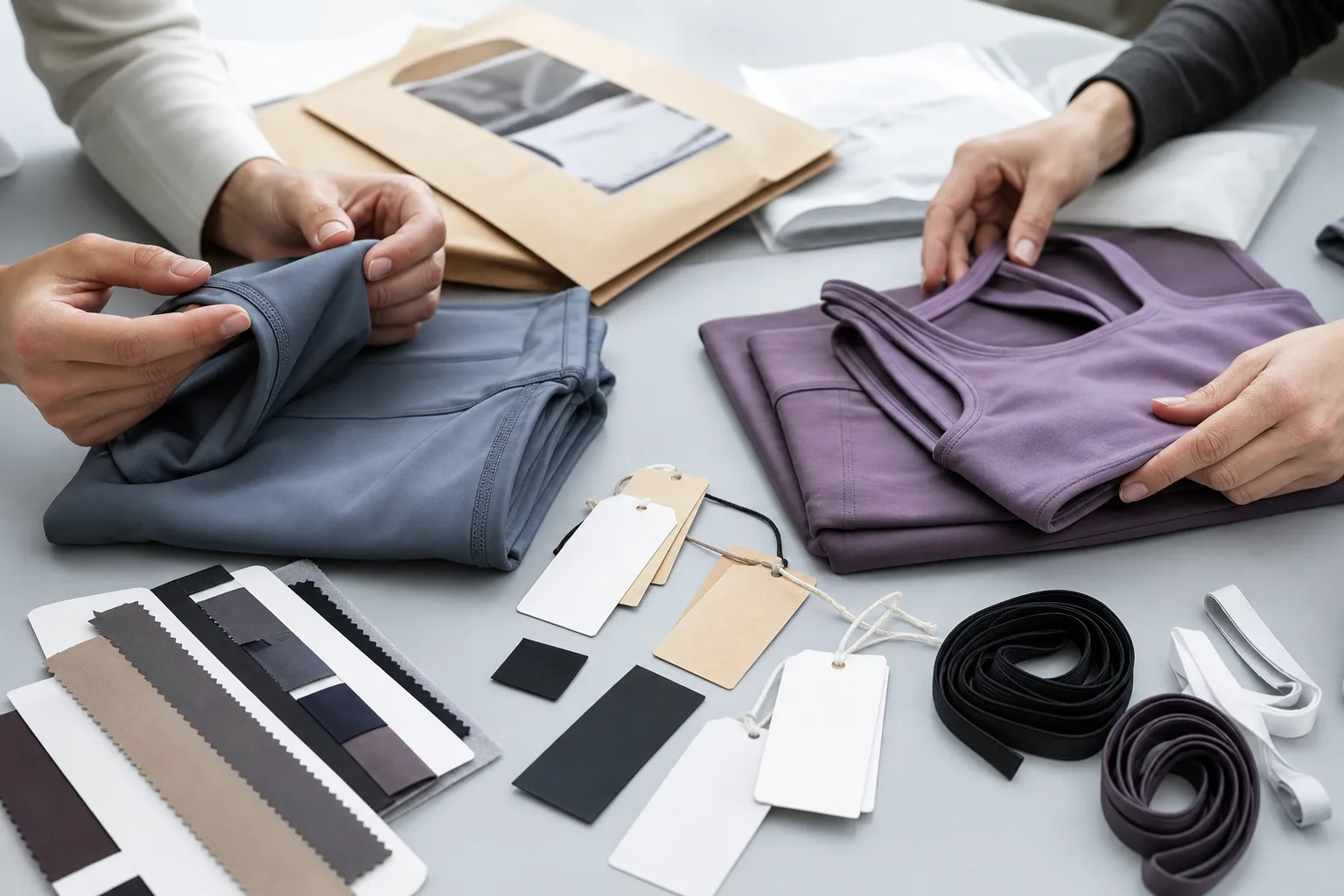 Private label branding preparation for yoga apparel manufacturing buyers