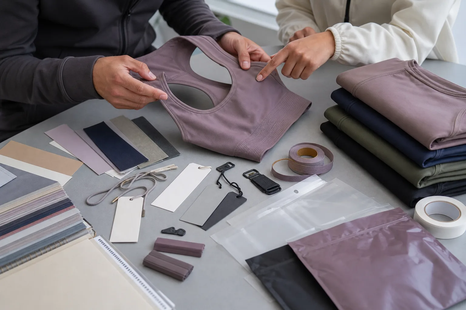 Private label branding preparation for yoga apparel manufacturing buyers