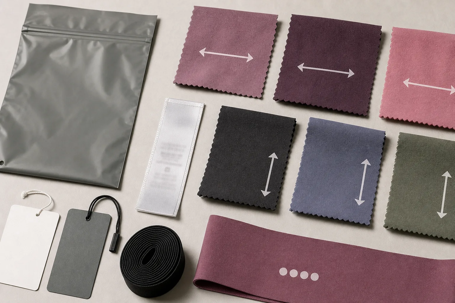 Fabric, trims, and packaging components that influence activewear production lead time