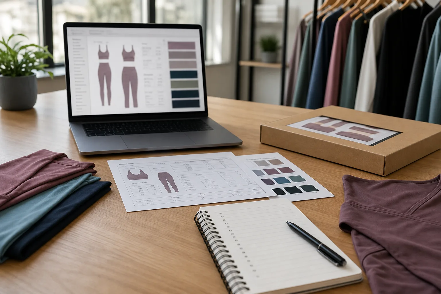 Documents and references prepared for yoga apparel lead time review and quotation