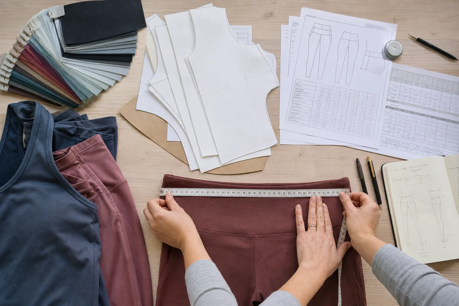 Measurement and grading review for plus size yoga apparel development