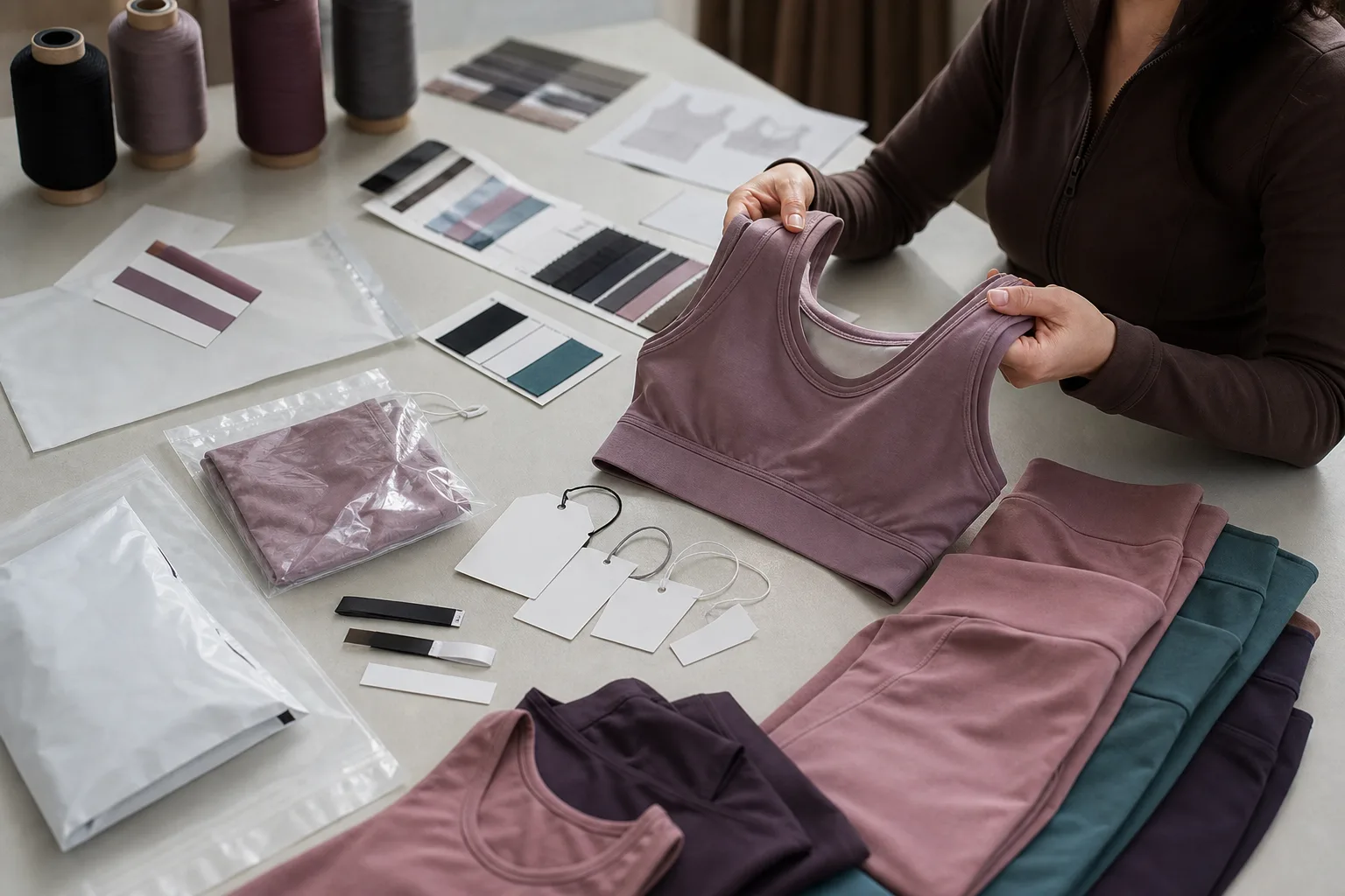 Private label branding preparation for yoga apparel manufacturing buyers