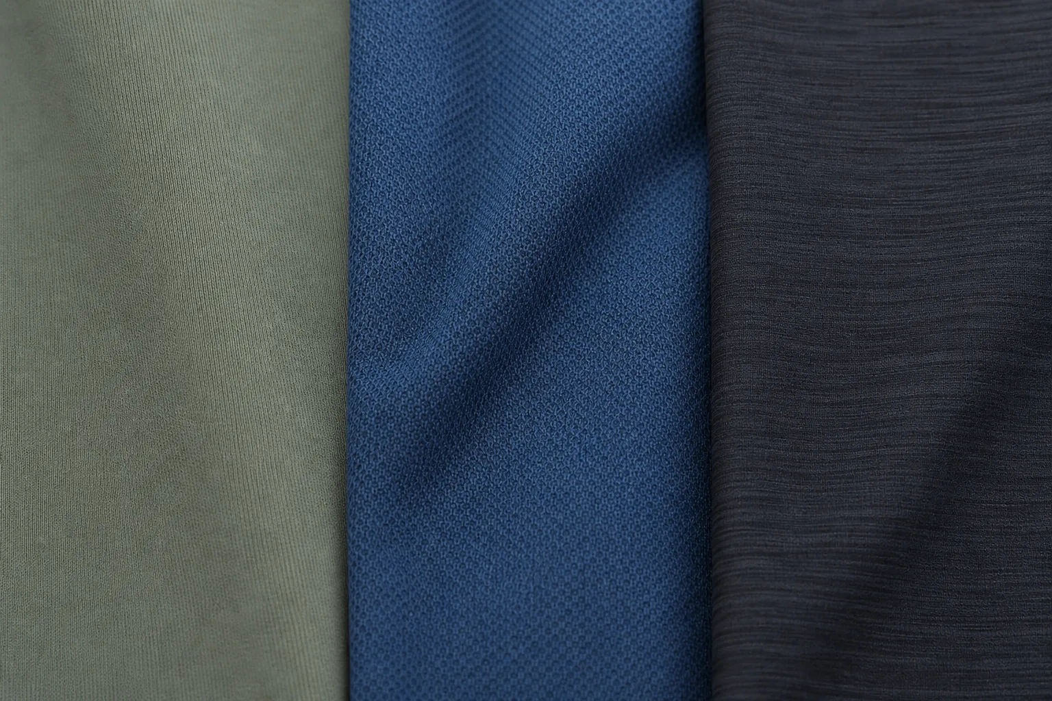 Comparison of recycled nylon, recycled polyester, and blended activewear fabrics