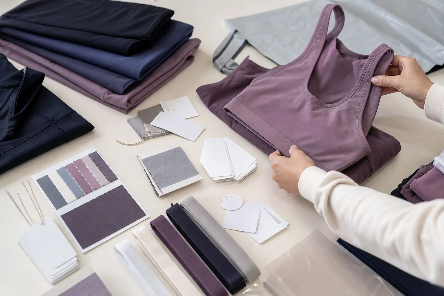Private label branding preparation for yoga apparel manufacturing buyers