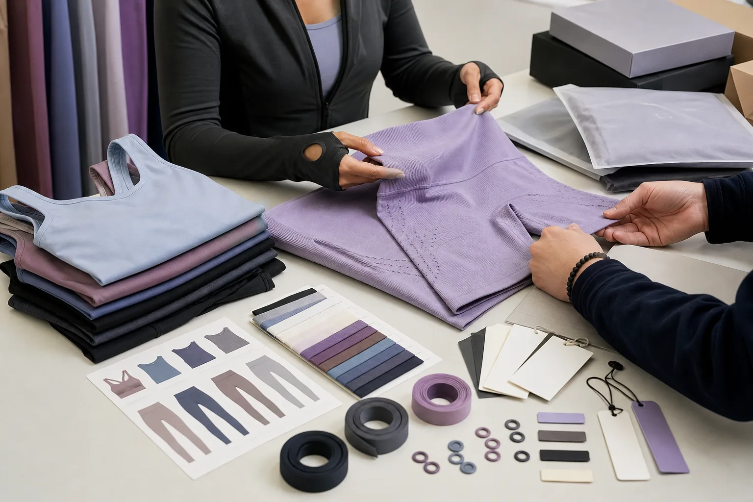 Private label branding preparation for yoga apparel manufacturing buyers