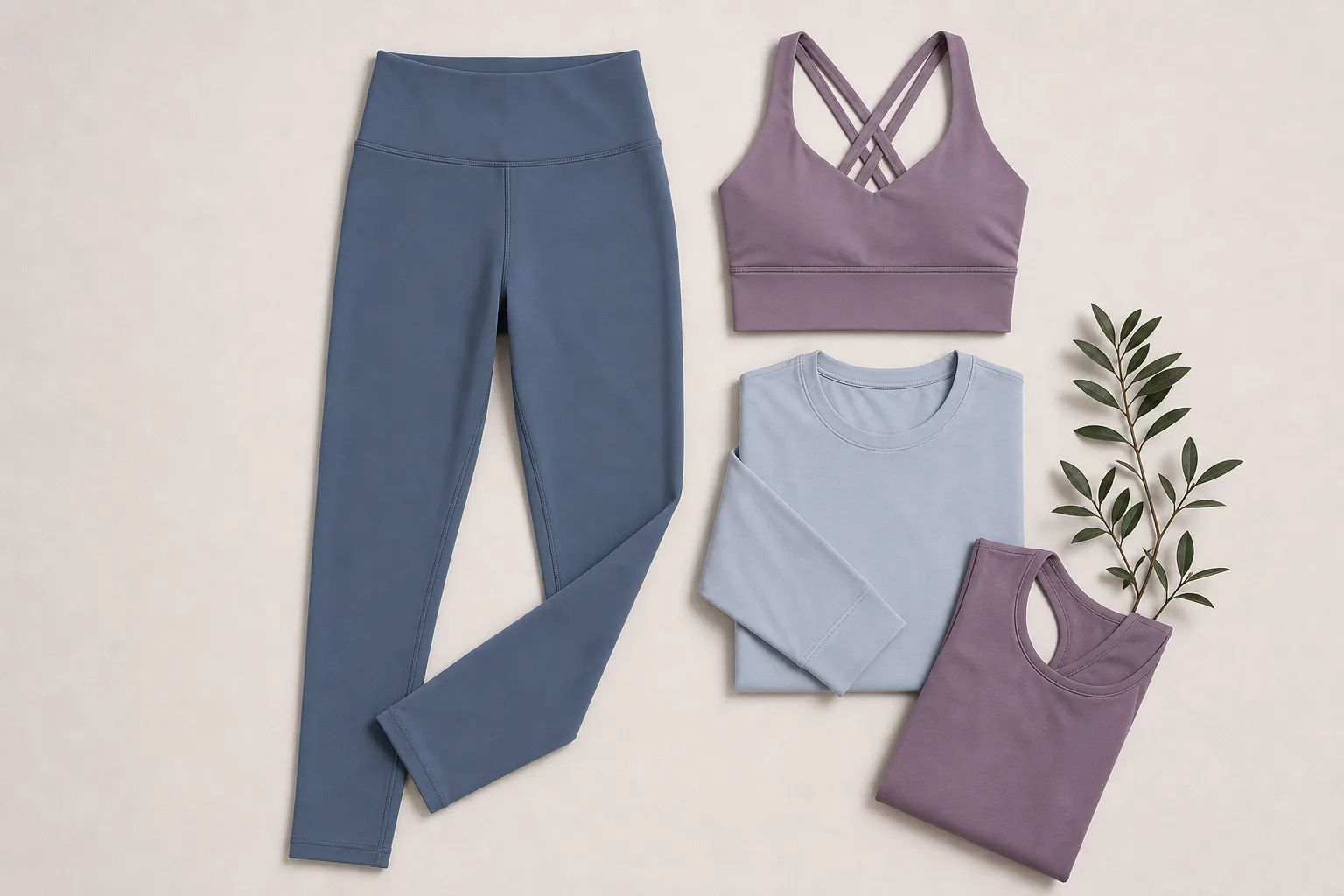 Non-branded women’s yoga leggings shown in a clean product display