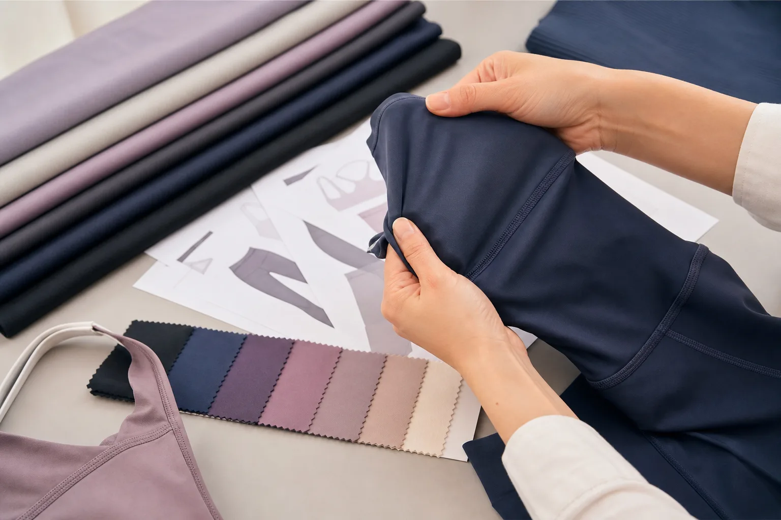 Fabric and fit review for yoga apparel manufacturing buyers