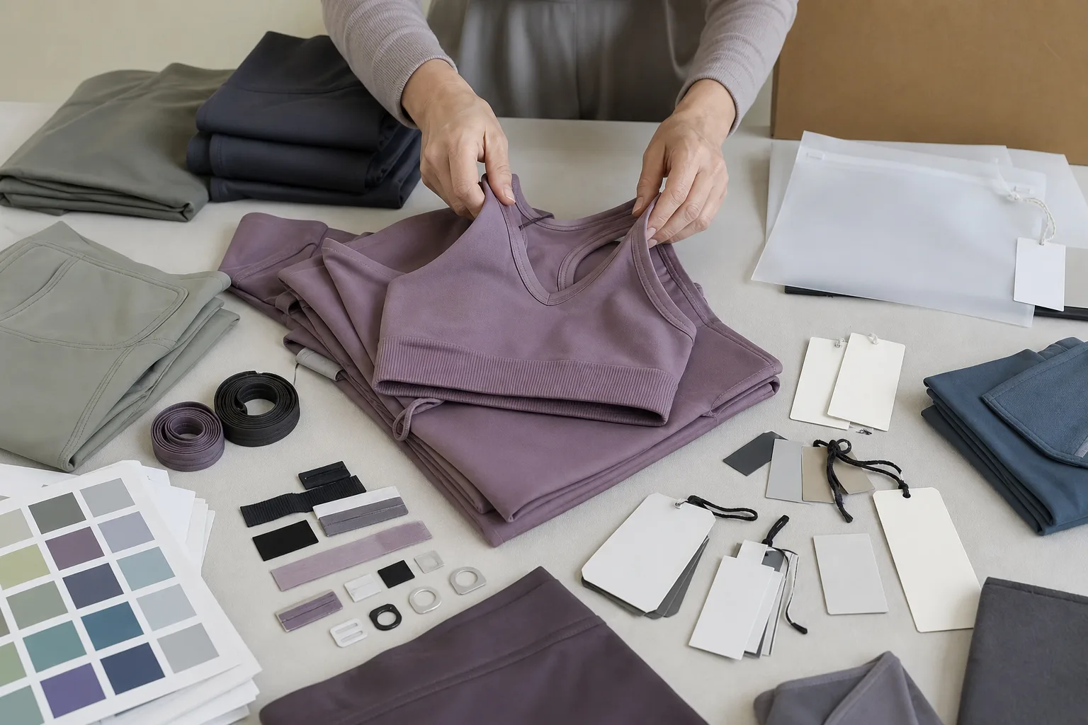 Private label branding preparation for yoga apparel manufacturing buyers
