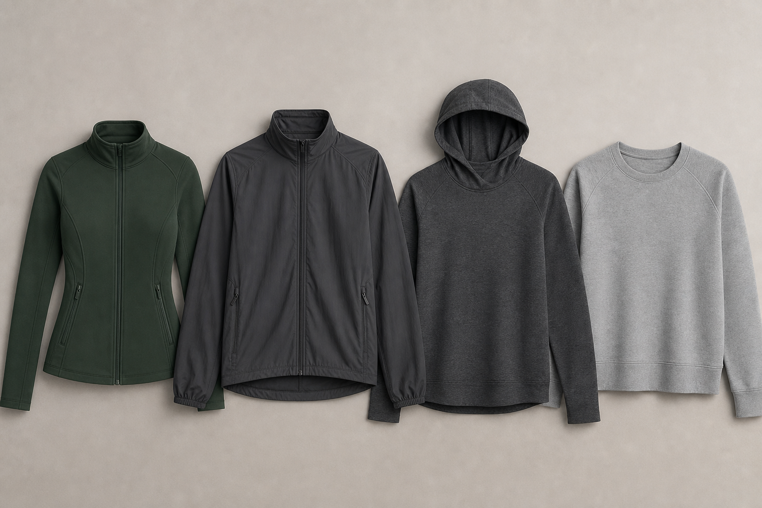 Yoga jackets, zip-up layer, hoodie and pullover